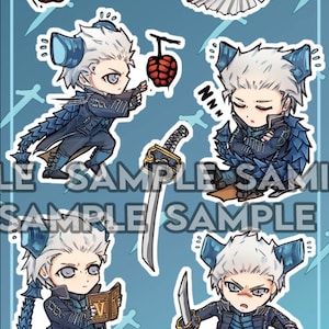 Vergil Devil May Cry Weatherproof Anime Sticker 6 Car Decal S1