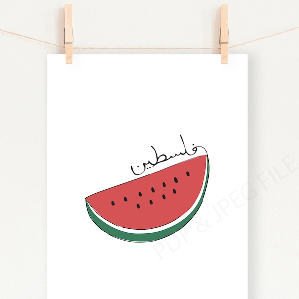 Palestine Watermelon Digital Art