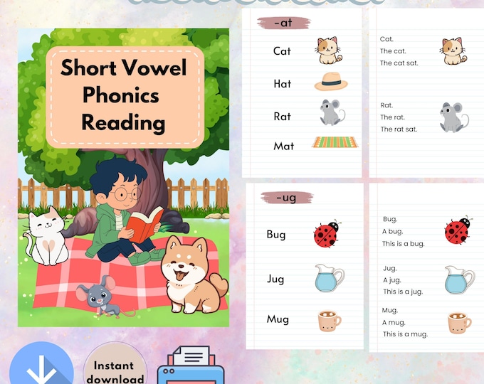 Phonics Short Vowel Activities and Worksheets Short O - Etsy Hong Kong