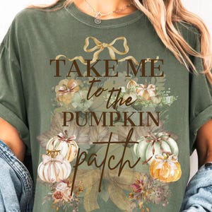 Pumpkin Patch Coquette PNG: Fall Shirt Sublimation Design (Digital Download