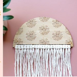 Macrame Boho Decor SVG • Glowforge Laser Cut File • Necklace Holder Hair Bow Holder Laser File