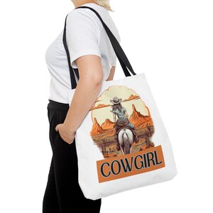 Bolsa Western Cowgirl: Sacola de compras de poliéster durável
