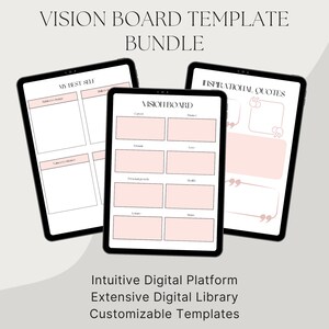 Vision Board Template, Vision Board Printable, Vision Board Kit, Vision Board Party, Canva Template Vision Board, Manifestation Board
