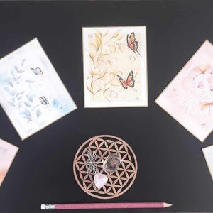 Lot 5 mini cartes avec enveloppes