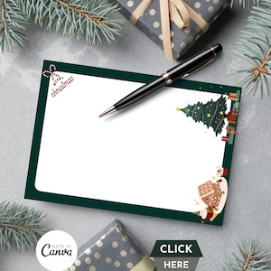 Festive Green Christmas Page Border Canva Template