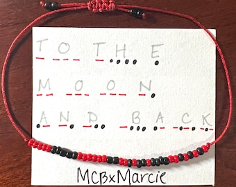 Bracelet Code Morse To The LUNE AND BACK