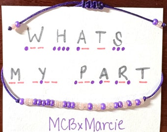 Bracelet code morse WHATS MY PART