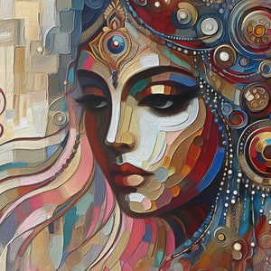 Indian Bride Oil Painting On Canvas Indian Woman Art Modern Art Home Decor Lady Oil Painting Contemporary Art Indian Bride Wall Original Art