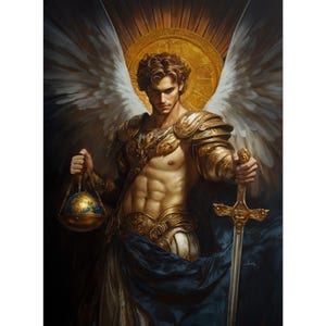 St Michael Archangel Painting St Michael Warrior St Michael Spiritual St Michael Art San Miguel Arcangel Arte St Michael Zen Art Church Art