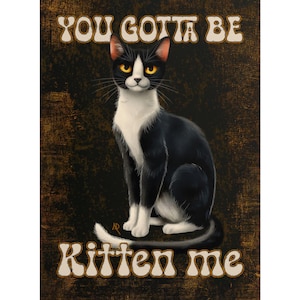 Cat Artwork Vintage Style Cat Painting Antique Cat Painting Cat Gift Cat Lover Wall Art Home Decore Interior Design Humor Cat Art Animal Art