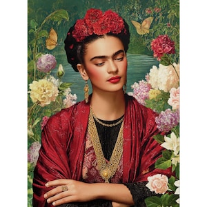 Frida Kalho Painting Canvas Or Paper Frida Art For Home Decor Frida Painting Contemporary Wall Art Mexican Art Reproduction Frida Art Gift