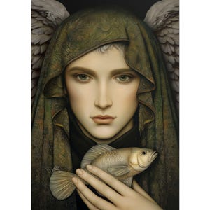 St Raphael Archangel Painting Vintage St Raphael Art Raphael Spiritual St Raphael Artwork Peaceful St Raphael Art Replica Art Holy Raphael