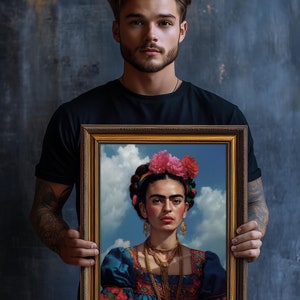 Frida Kalho Painting Home Wall Decore Interior Design Wall Art Frida Art Paintings Fridas Art Frida Lovers Perfect Gift Living Room Art