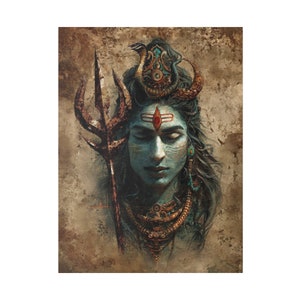 Lord Shiva | Meditation Art | Lord Shiva Divine | Home Decor | Mahadev | Hindu God | Fine Art | Shiva Tripurari | Canvas Art | Indian Art