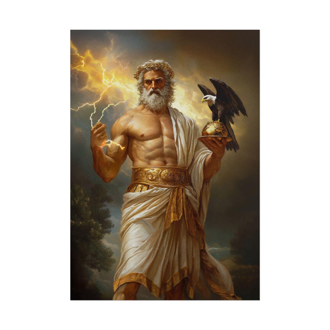 Zeus Painting Greek Mythology Artwork God Mythological Fine Art ...