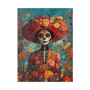 Dia De Muertos Catrina Painting Mexican Catrina Tradition Day Of The Dead Mexican Festival Art Dia De Los Muertos Painting Mexican Fiesta