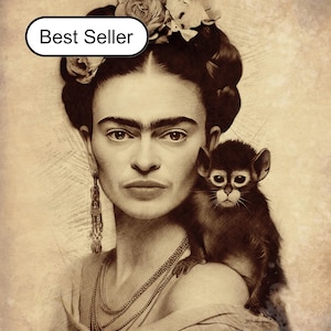 Frida Kalho Sketch Frida Art For Home Decor Frida Sketch Contemporary Wall Art Mexican Art Print Art Bohemian Art Wall Gallery Art Design