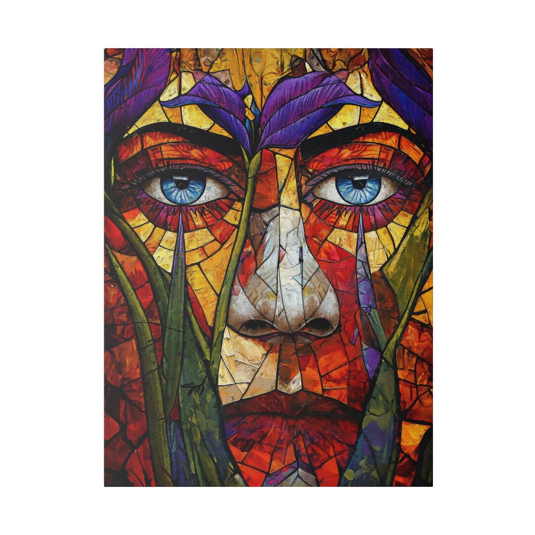 Iris Flower Art Print | Abstract Nature Fine Art Canvas - Etsy