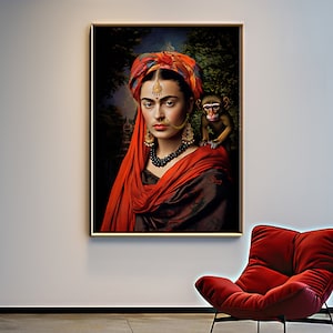 Frida Kalho Oil Painting Canvas Or Paper Frida Art For Home Decor Fridas Painting Contemporary Wall Art Mexican Art Reproduction Prints