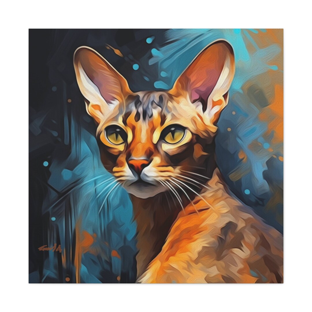 Canvas Painting Gallery Wrap Oil Painting Home Decor Fine Art Cats Art