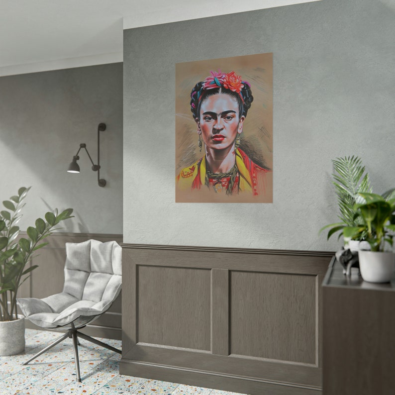 Frida Kahlo Pastel Sketch Art Print, Mexican Home Decor - Etsy