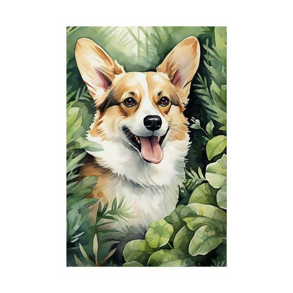 Pembroke Welsh Corgi Poster Dogs Pets Wall Art Pembroke Welsh Corgi Watercolor Pets Gift Dog Lover Pembroke Welsh Corgi Print Art Pembroke