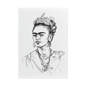 Frida Kalho Sketch On Paper Print Frida Art For Home Decor Frida Sketch Contemporary Wall Art Mexican Art Reproduction Paper Prints Art
