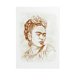 Frida Kalho Sketch On Paper Print Frida Art For Home Decor Frida Sketch Contemporary Wall Art Mexican Art Reproduction Paper Prints Art