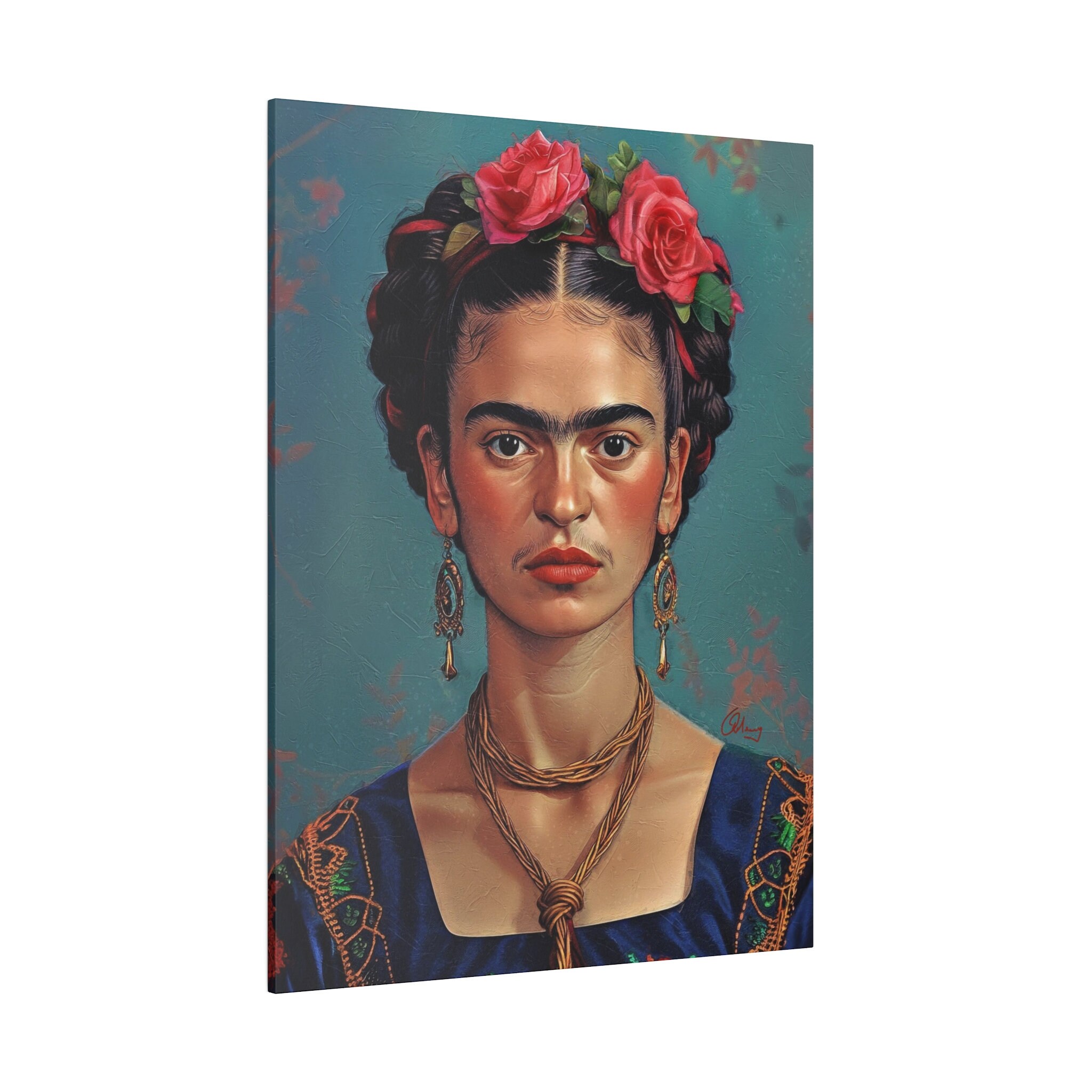 Frida Kahlo Portrait Art, Mexican Art Reproduction on Canvas - Etsy