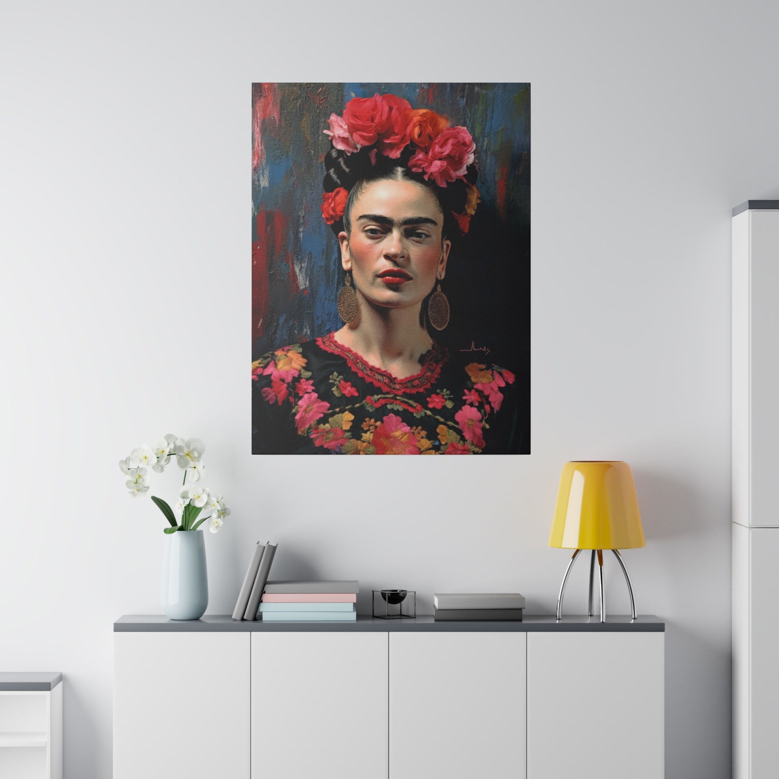 Frida Kahlo Portrait Art Print, Mexican Home Decor Canvas or Paper - Etsy