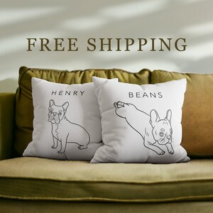 Almohada personalizada para mascotas, almohada para perros personalizada, almohadas para perros personalizadas, almohada para gatos personalizada, decoración del hogar para mascotas, almohada personalizada para retratos de mascotas
