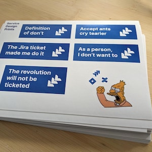 Funny Jira Laptop Stickers, Sheet of 6 stickers, gift for developers and designers