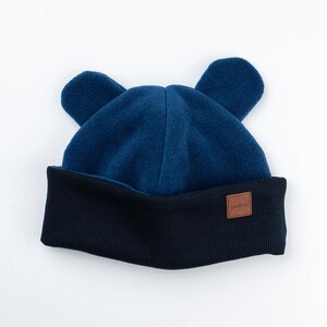 Unisex Kids Navy Beanie Hat Winter Children Warm Toddler Gift