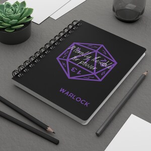 DnD Notebook | Warlock journal | D&d notebook | Dnd character | dnd gifts for her or him | Dungeons and Dragons notebook