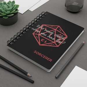 DnD Notebook | Sorcerer journal | D&d notebook | Dnd character | dnd gifts for her or him | Dungeons and Dragons notebook