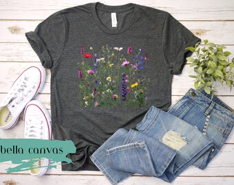 Vintage Cottagecore Shirt, Boho Wildflowers Shirt, Nature Shirt, Goblincore Shirt, Botanical Shirt, Autumn Lovers Shirt
