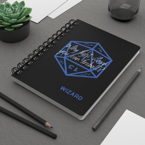 DnD Wizard Notebook | dnd journal | D&d notebook | Dnd character | dnd gifts for her or him | Dungeons and Dragons notebook