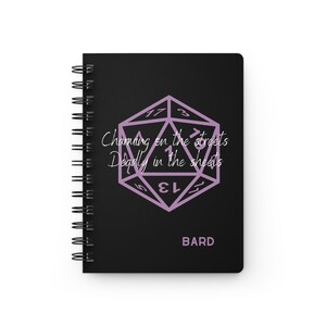 DnD Notebook | Bard journal | D&d notebook | Dnd character | dnd gifts for her or him | Dungeons and Dragons notebook
