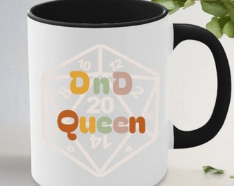 DnD Queen mug DnD gift D&D mug Dungeons and Dragons mug DM Mug| DnD gifts funny dnd mug DnD Mom Dm gifts