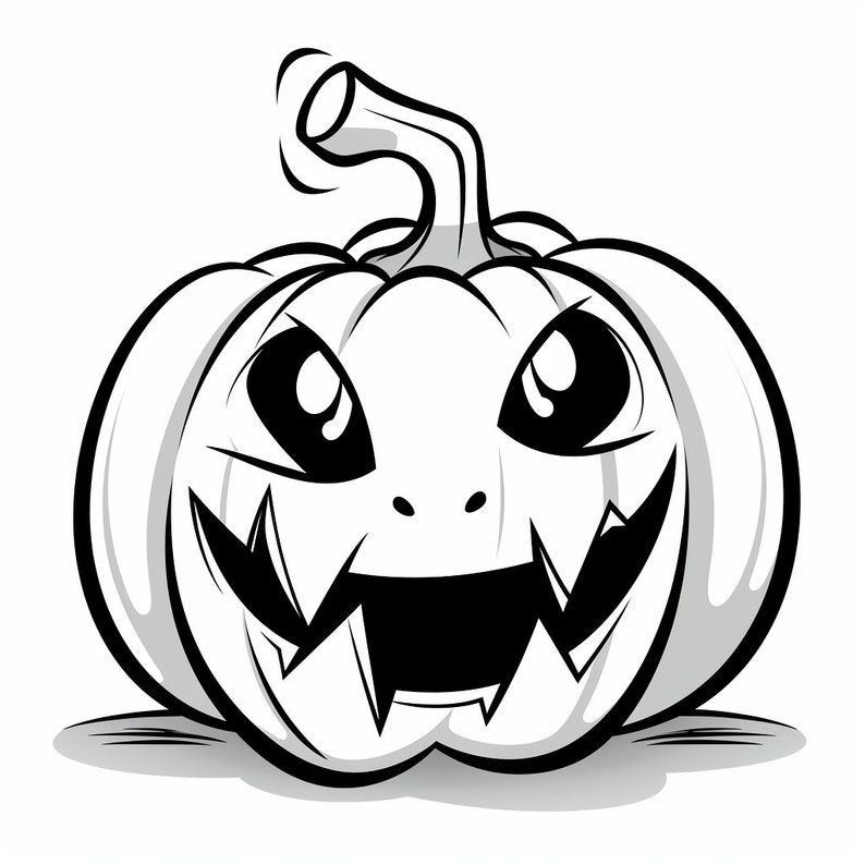 30 Halloween Kids Printable Coloring Drawings Etsy