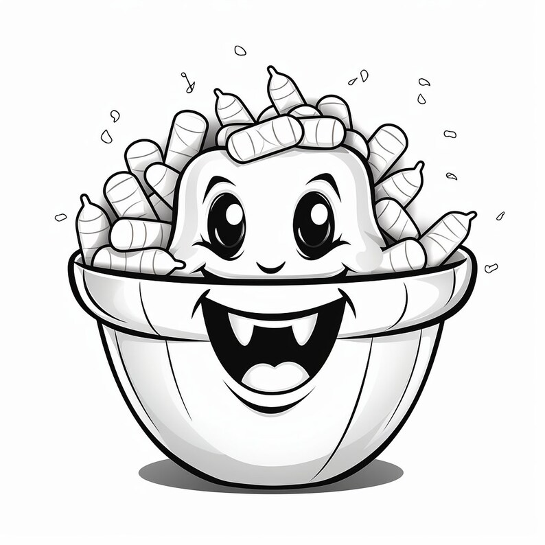 30 Halloween Kids Printable Coloring Drawings Etsy