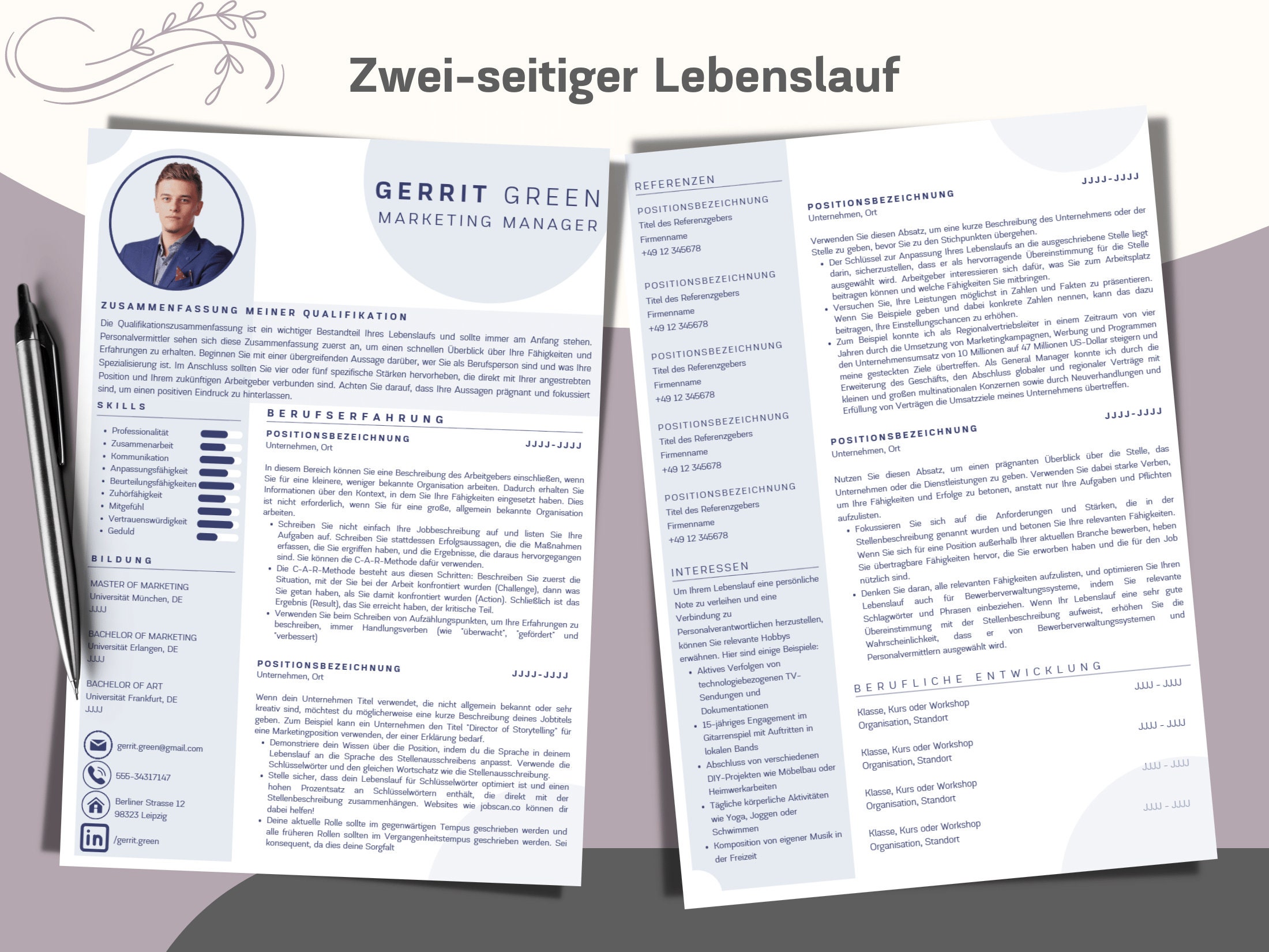 Application Template, CV Template, CV, Tabular CV Modern & Easy to Edit ...
