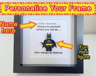 Gepersonaliseerde superheldenlijst: vaderdagcadeau, gepersonaliseerd minifiguur