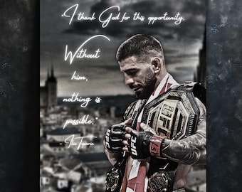 Ilia Topuria Poster, El Matador Spain Gift for Men College Dorm Man Cave Decor, Rolled Posters, Wall Art, Room Decoration, Sports Fan