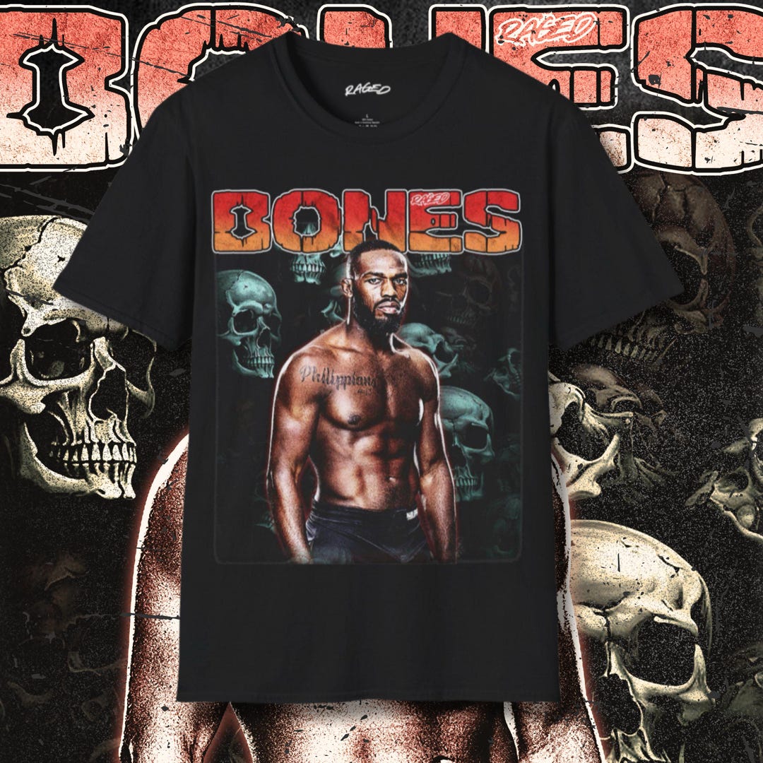 Jon Reyes Merch Jon Jones T-shirt | UFC GOAT Fighter Merch | Bones Jones Apparel ...