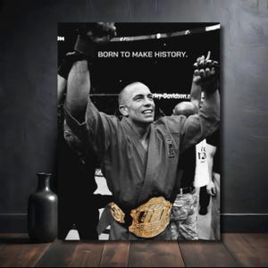 Poster GSP / Arte murale di lusso MMA / Stampa esclusiva di Georges St-Pierre / Decorazione leggendaria di combattenti / Opere d'arte sportive di alta qualità