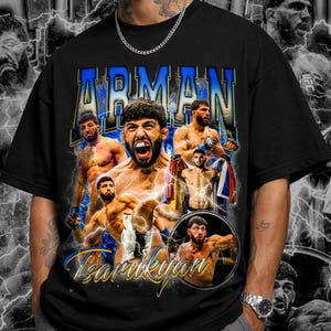 Arman Tsarukyan T-shirt UFC lättviktig MMA Fighter-t-shirt herr Fight Night-tröja present till UFC-fans kampsportkläder