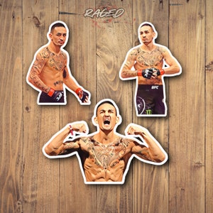 Max Holloway Sticker Pack  - UFC Stickers - MMA - Stickers for men - Decals - Blessed - (3 Pack)