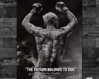Charles Oliveira Luxury Canvas | UFC Fighter Art | Do Bronx Apparel | Exclusive Combat Sports and Martial Arts Wall Decor for Fans