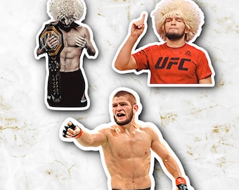 Khabib Nurmagomedov Sticker Pack  - UFC Stickers - MMA - The Eagle - (3 Pack)